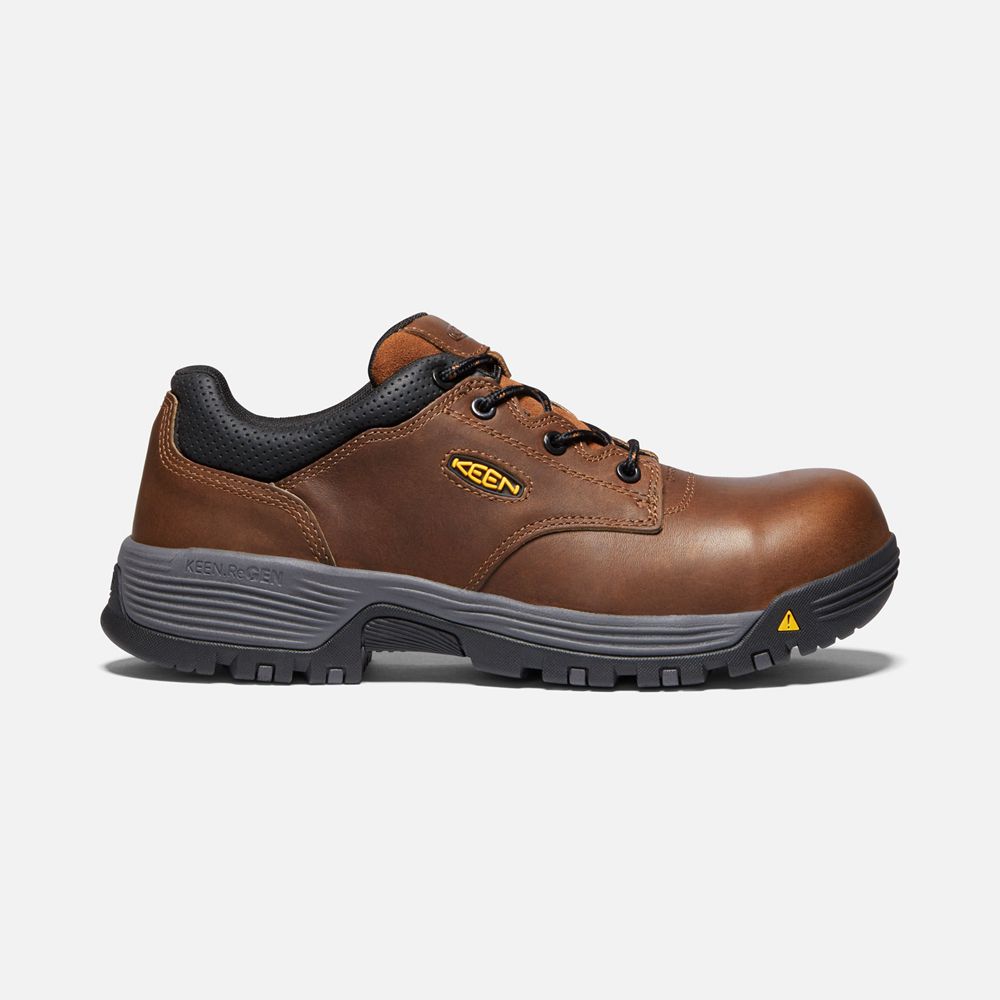 Keen Iş Ayakkabısı Erkek Kahverengi - Chicago Oxford (Carbon-Fiber Toe) - Türkiye CJRE21950